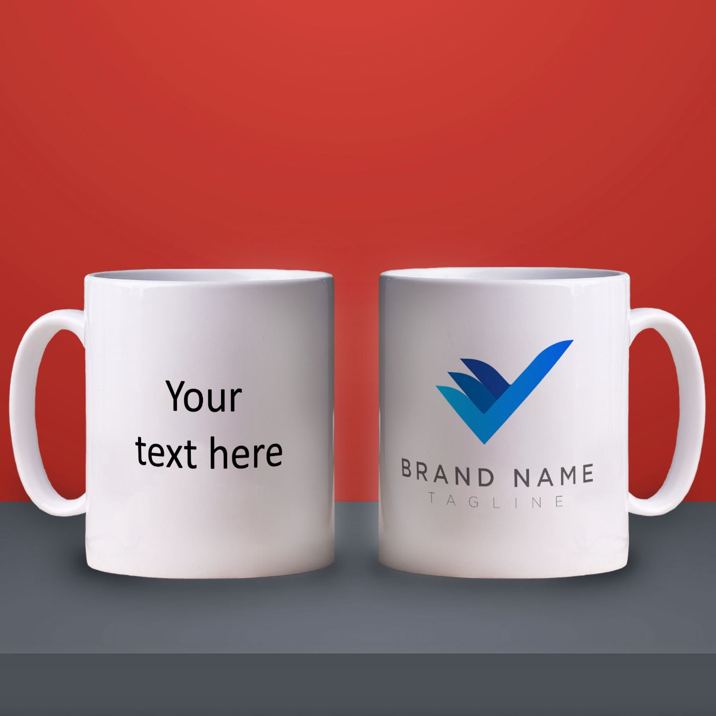 Promotional Mug with Logo and Text