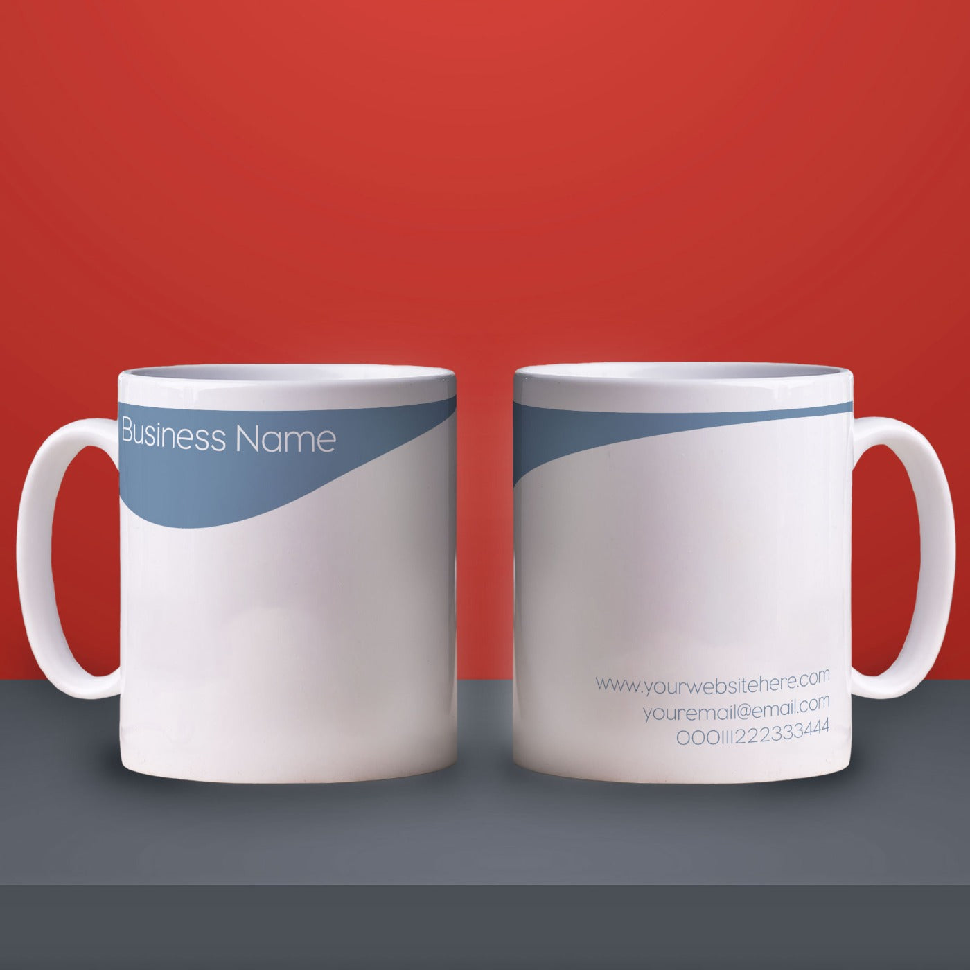 Promotional Mug with Wave Design