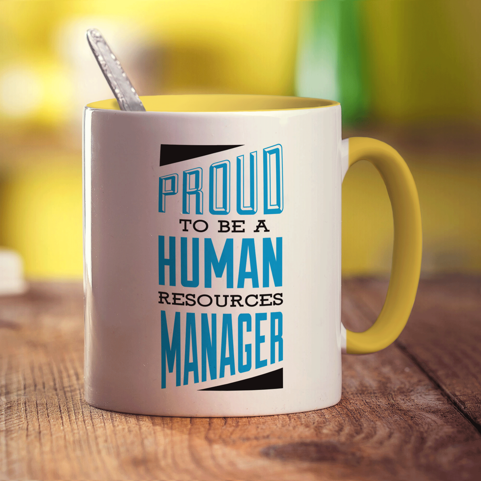 Proud to Be a Human Resources Manager Mug - Standard 330ml (11oz) / Yellow