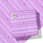 Purple Happy Birthday Message Wrapping Paper