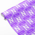 Purple Colour Name and Initial Wrapping Paper