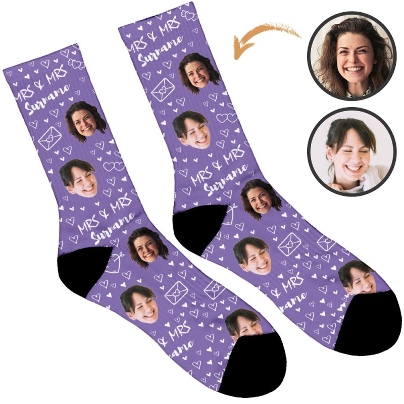 Mrs & Mrs Wedding Socks