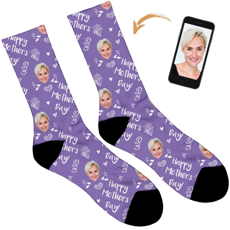 Diamond Happy Mothers Day Socks