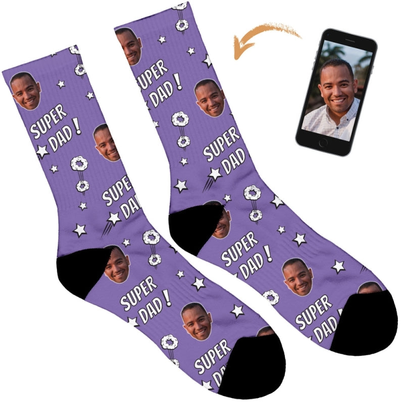 Super Dad Personalised Socks