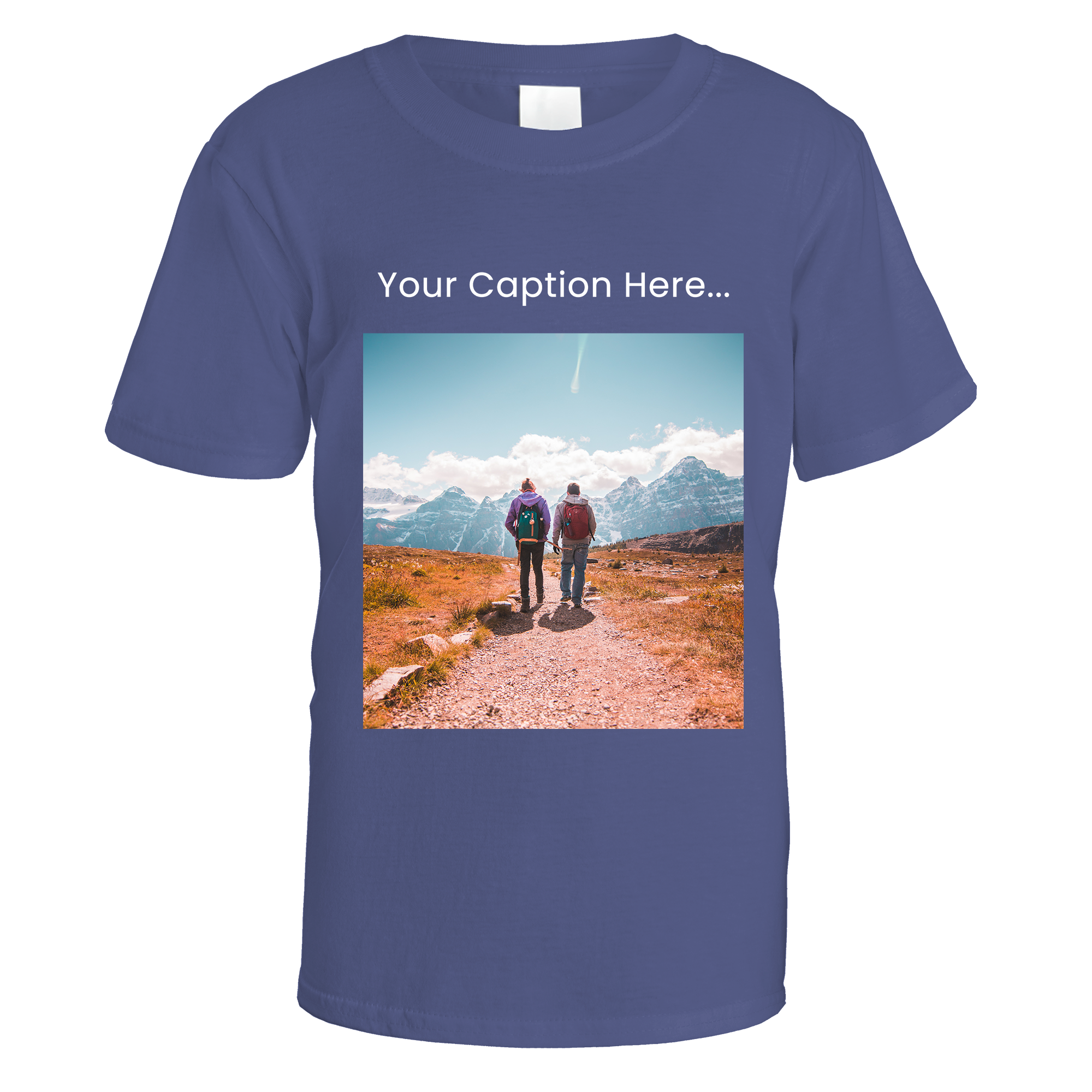 Personalised Photo and Top Caption T-Shirt