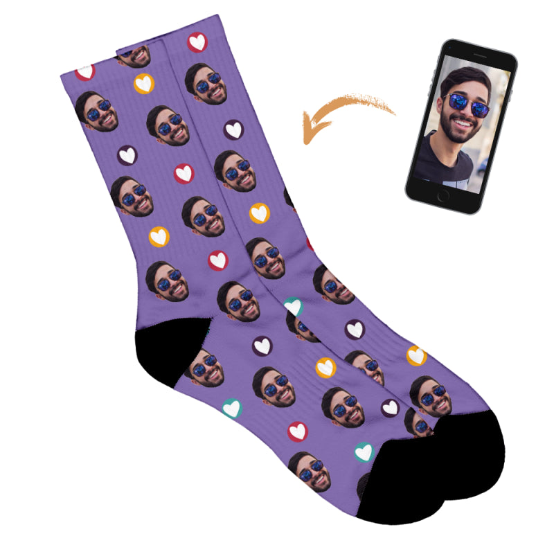 Love Hearts Personalised Socks