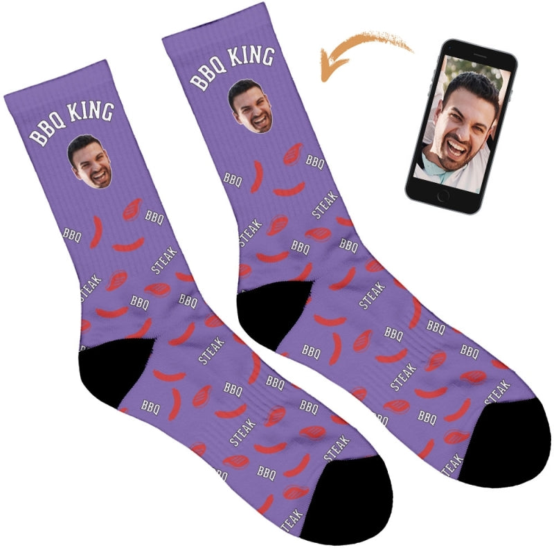 BBQ King Personalised Socks