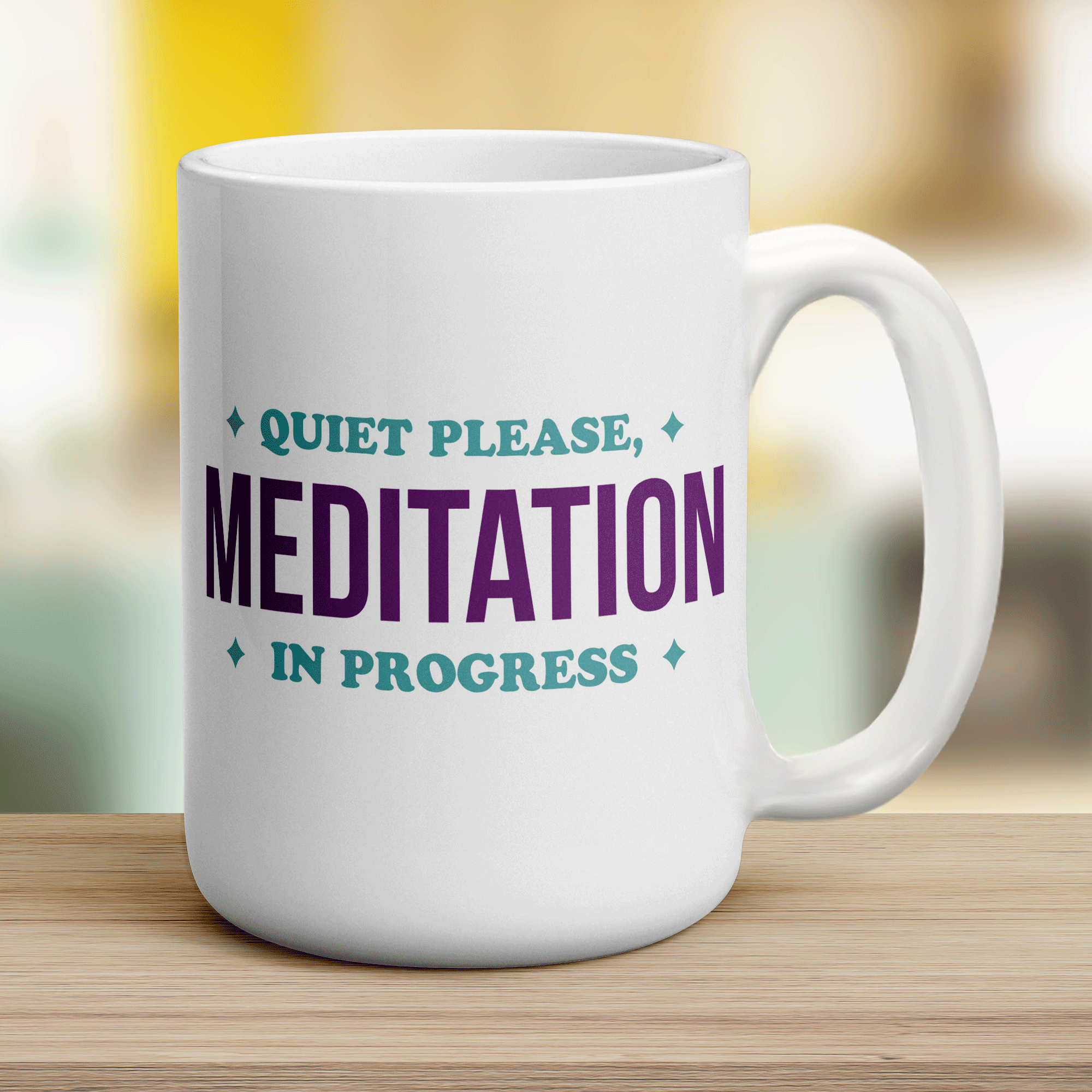 Quiet Please, Meditation in Progress Mug - Jumbo 440ml (15oz) / White