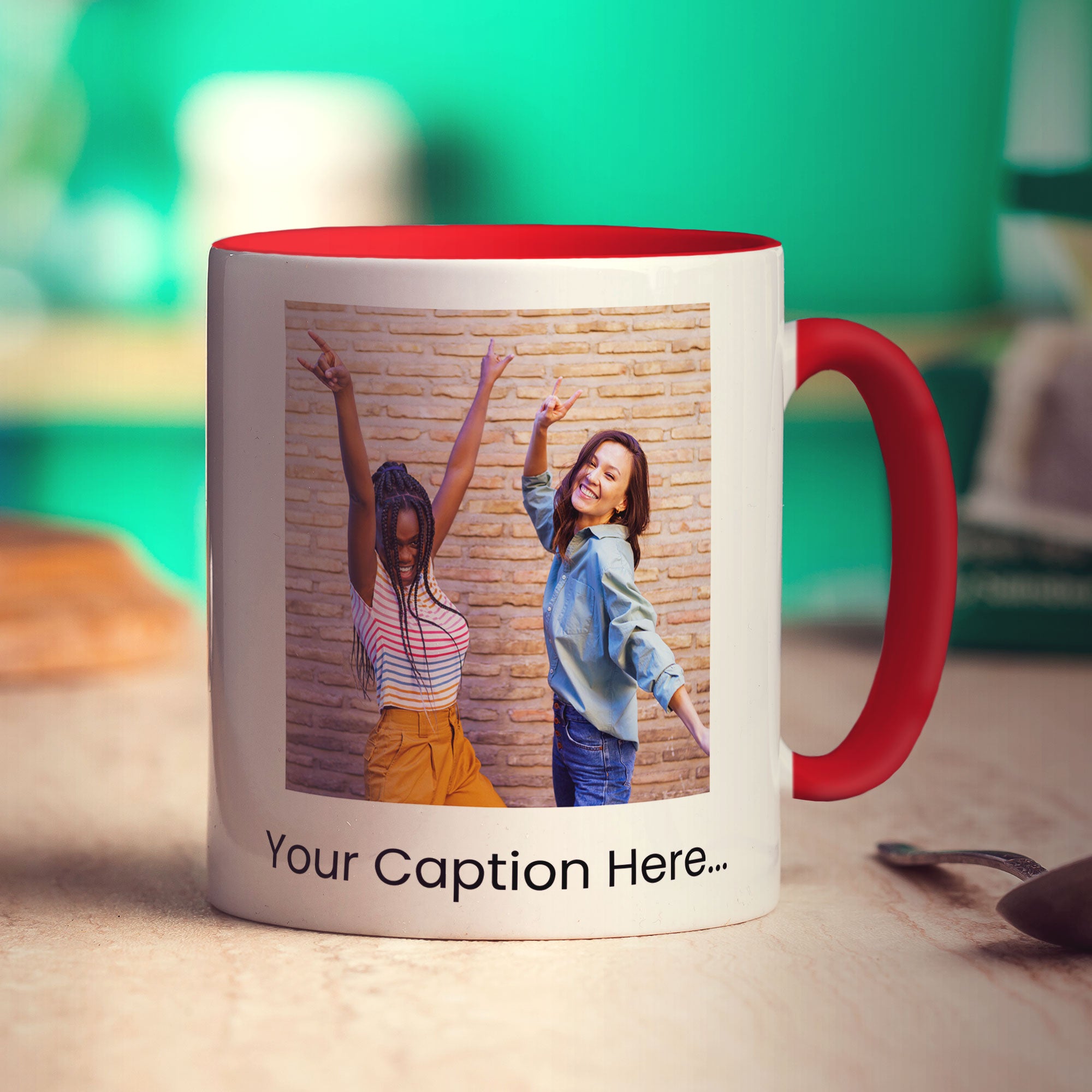 Double Sided Photo and Caption Mug