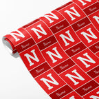Red Colour Name and Initial Wrapping Paper
