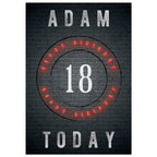 Neon Happy Birthday Card Held
