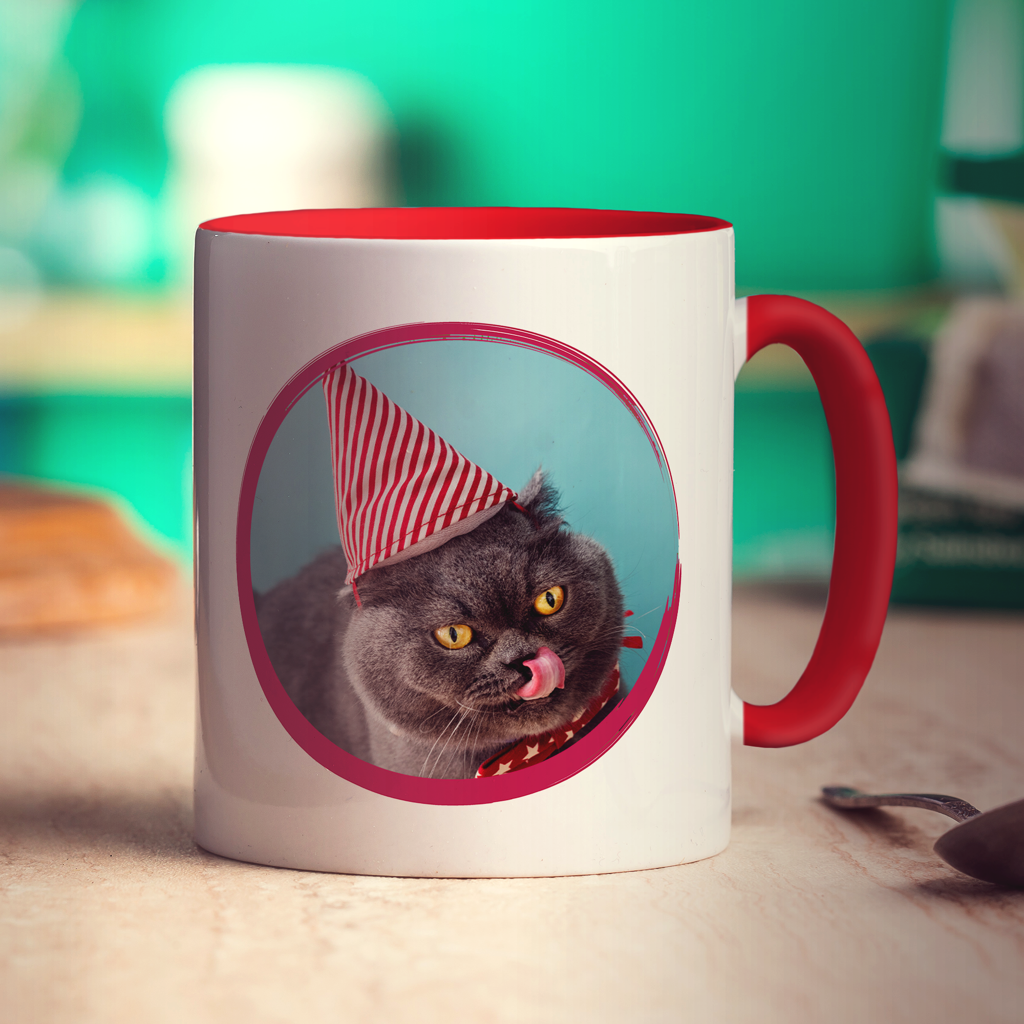 Happy Birthday Photo Mug - Standard 330ml (11oz) / Red