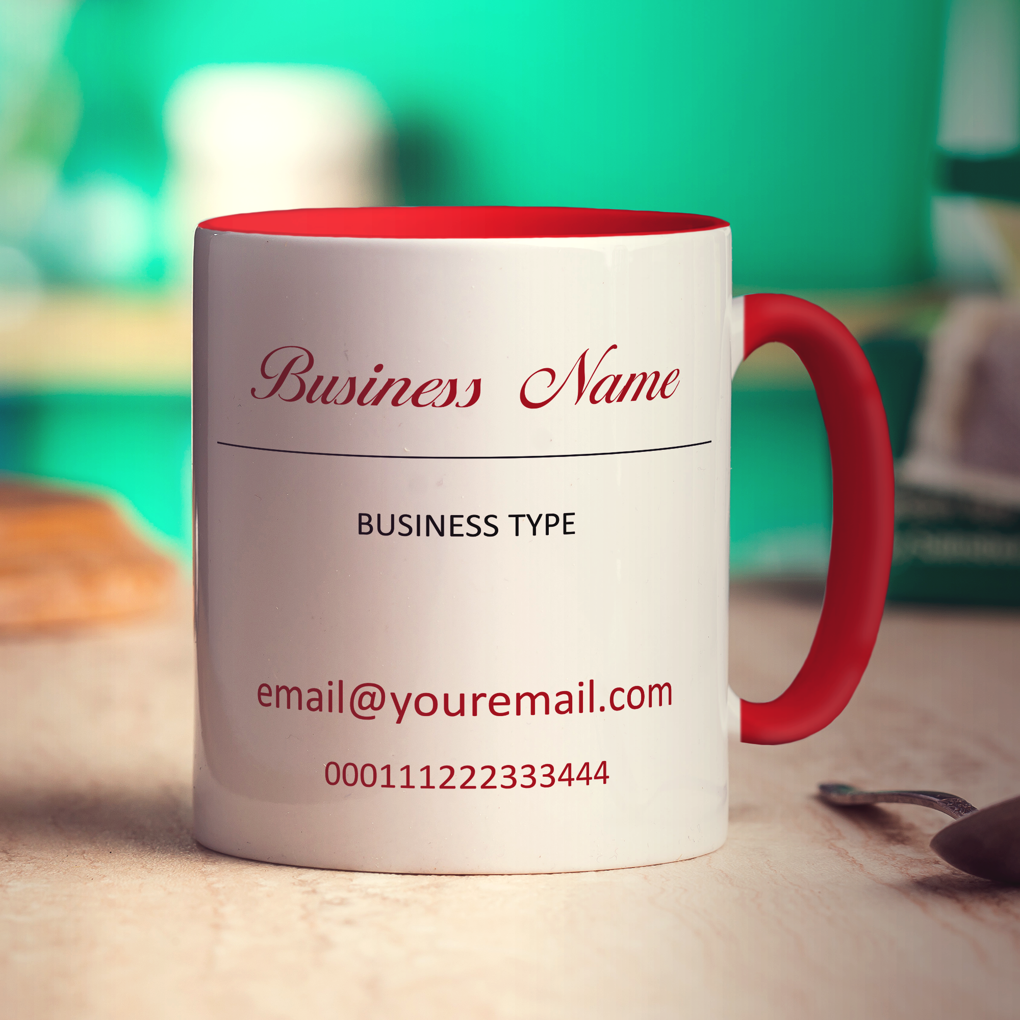 Promotional Mug with Fancy Type