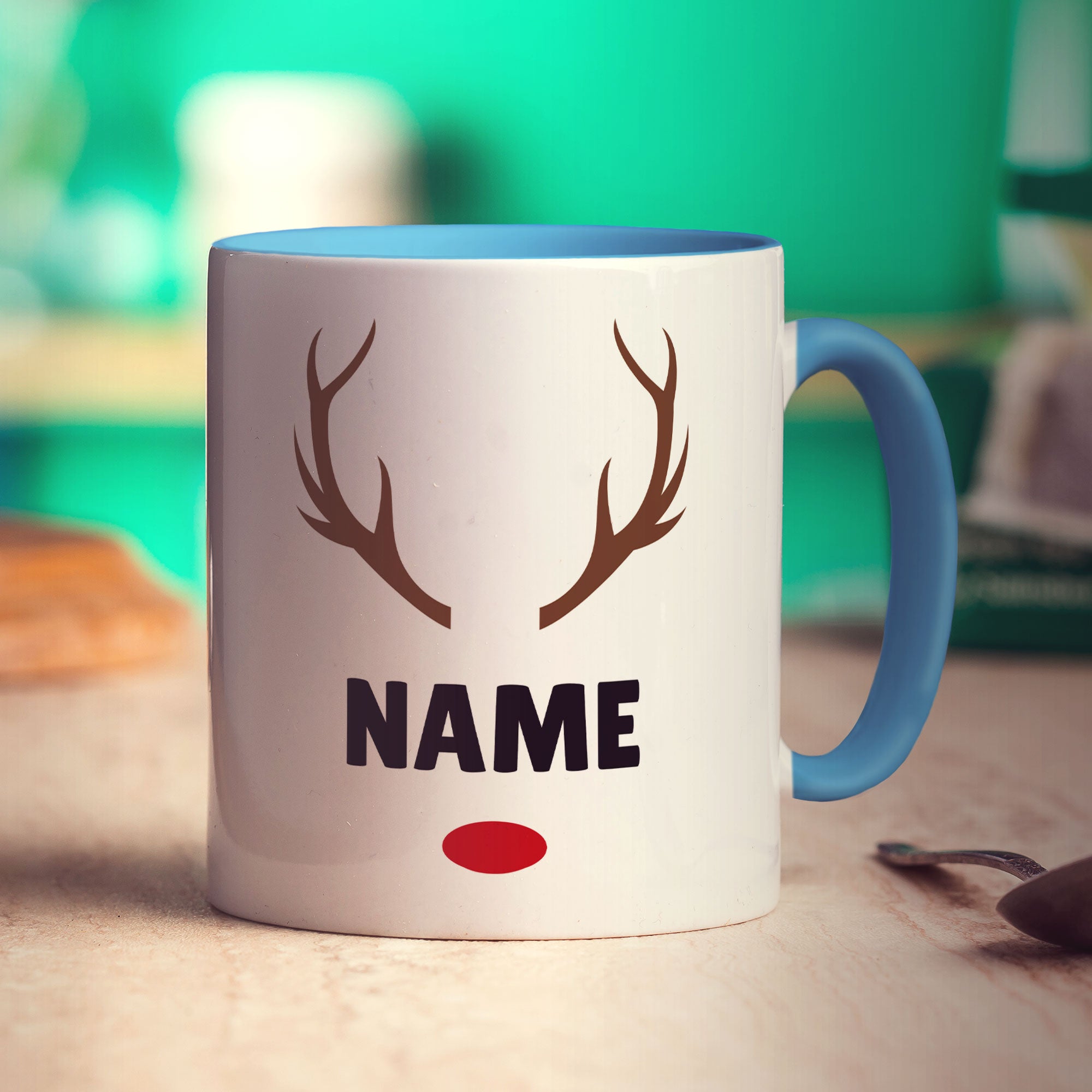 Christmas Rudolph Name Mug