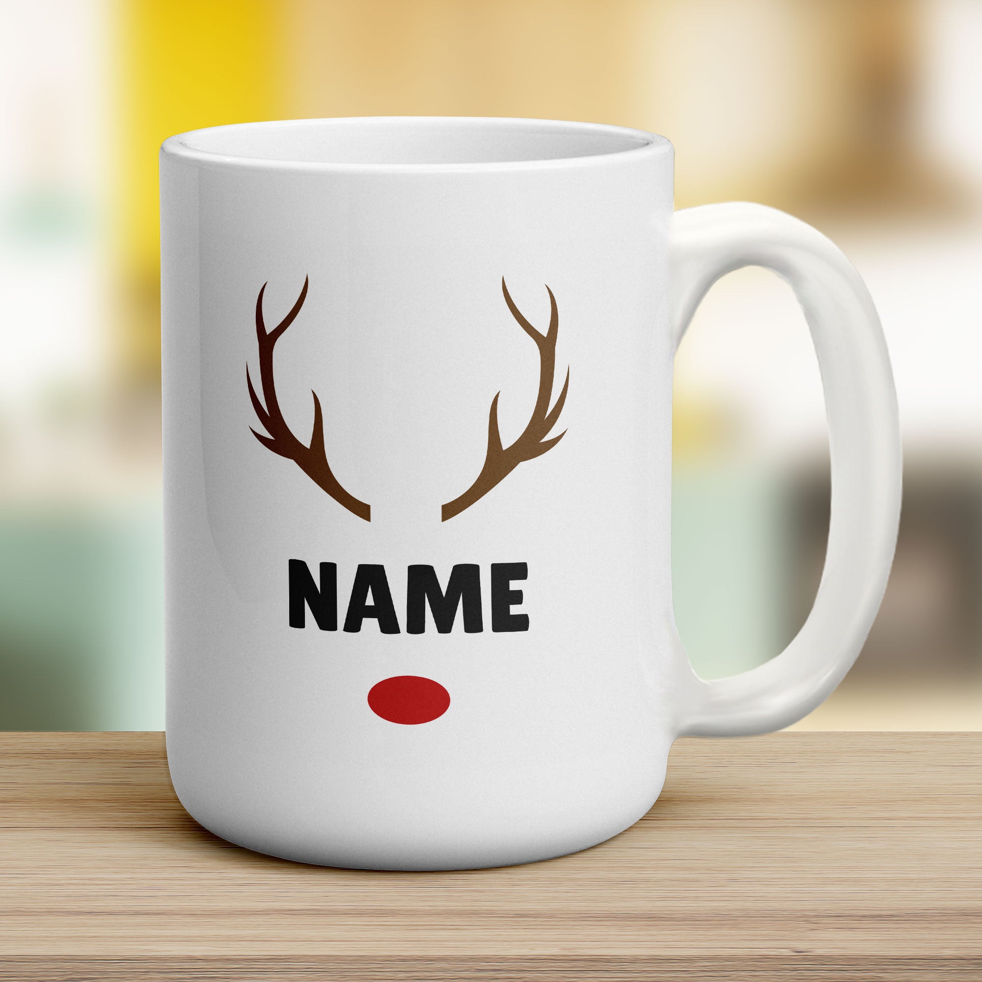 Christmas Rudolph Name Mug