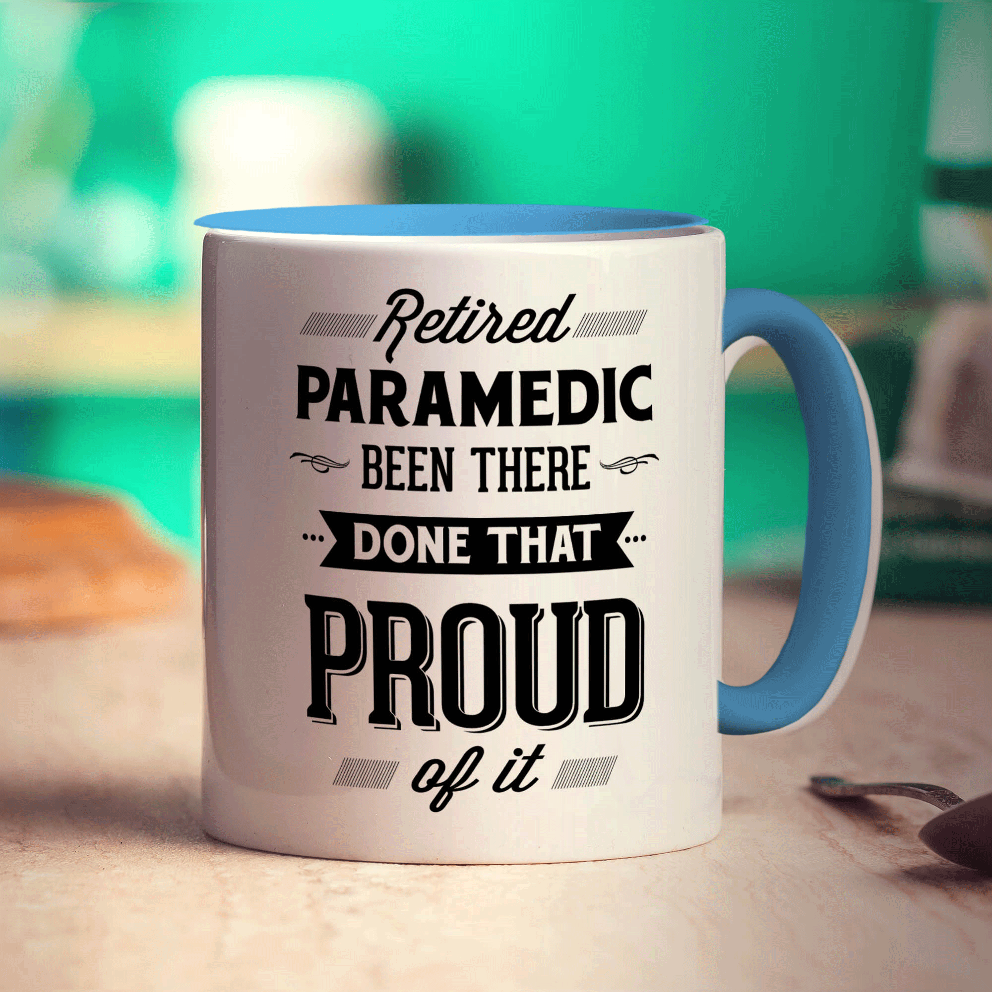 Retired Paramedic, Been There, Done That. Proud Of It Mug - Standard 330ml (11oz) / Blue