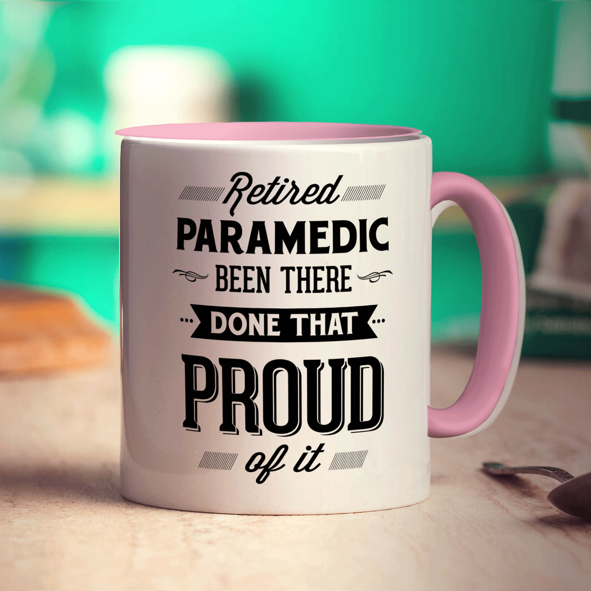 Retired Paramedic, Been There, Done That. Proud Of It Mug - Standard 330ml (11oz) / Pink