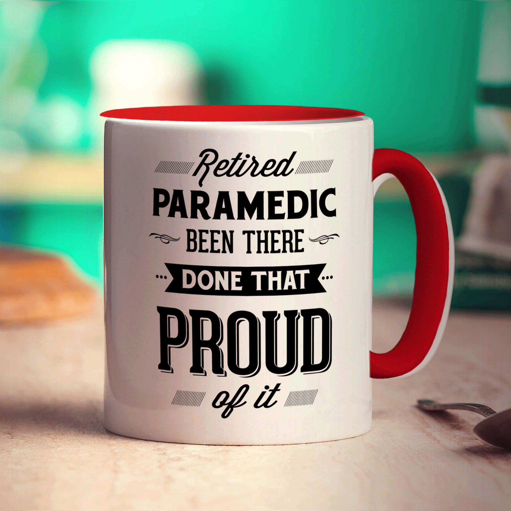 Retired Paramedic, Been There, Done That. Proud Of It Mug - Standard 330ml (11oz) / Red