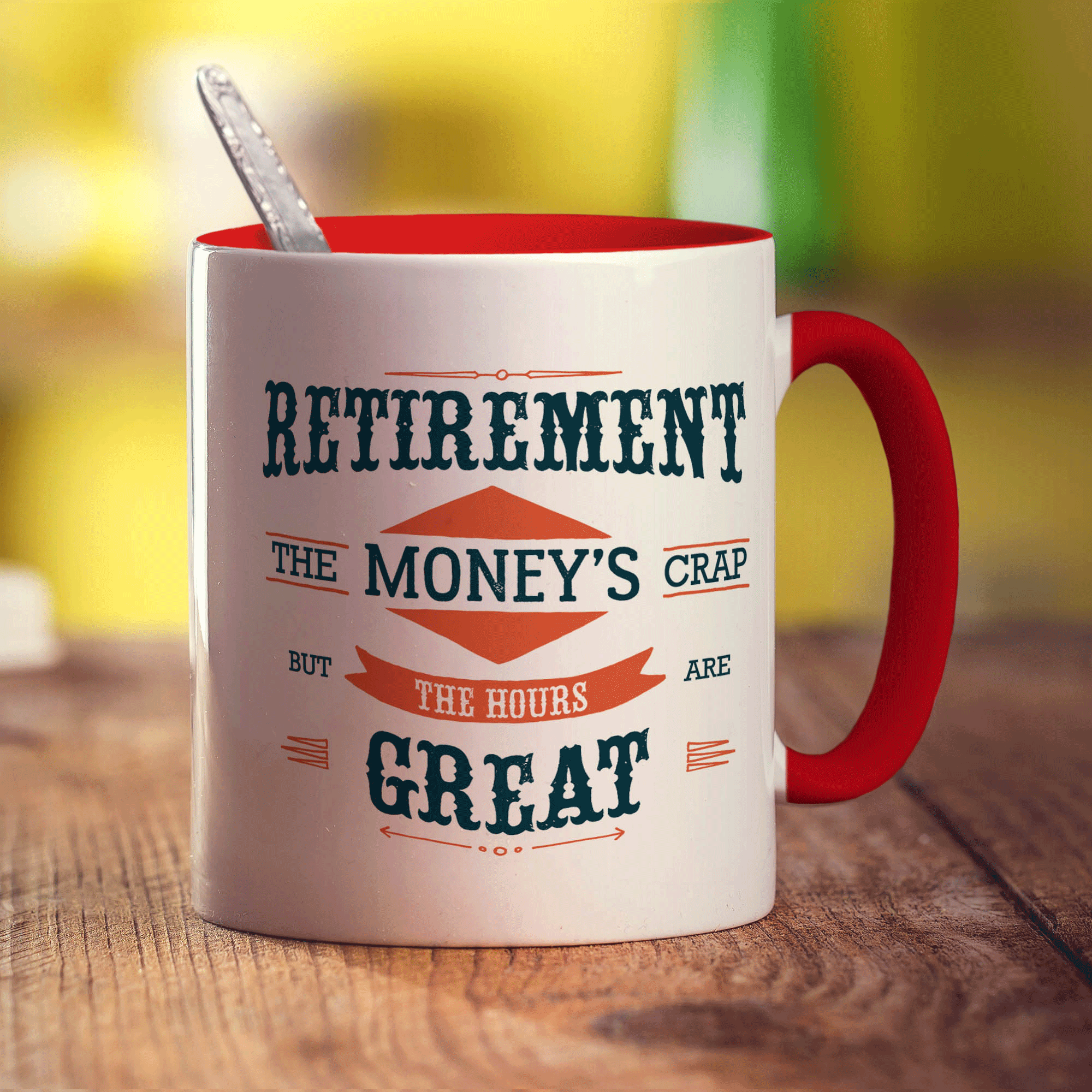 Retirement 'The Money's Crap But The Hours Are Great' Mug - Standard 330ml (11oz) / Red