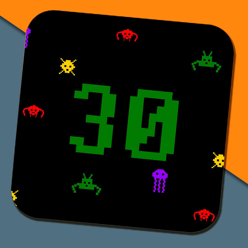 Retro Computer Game Age Coaster