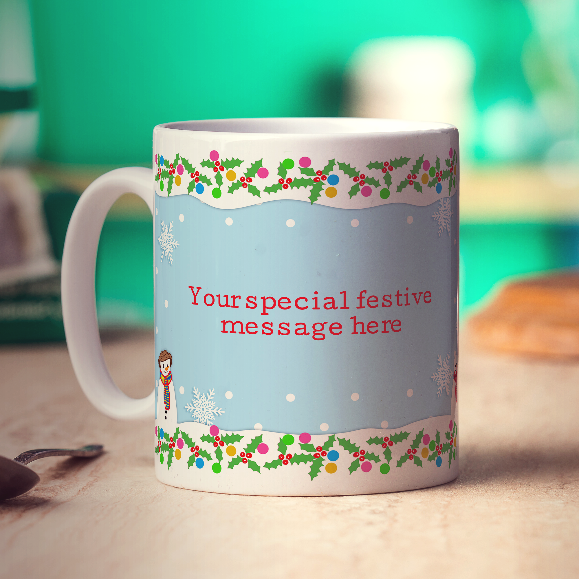 Snowmen Personalised Photo Mug