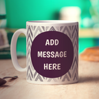 Purple Watercolour Chevron Photo Mug