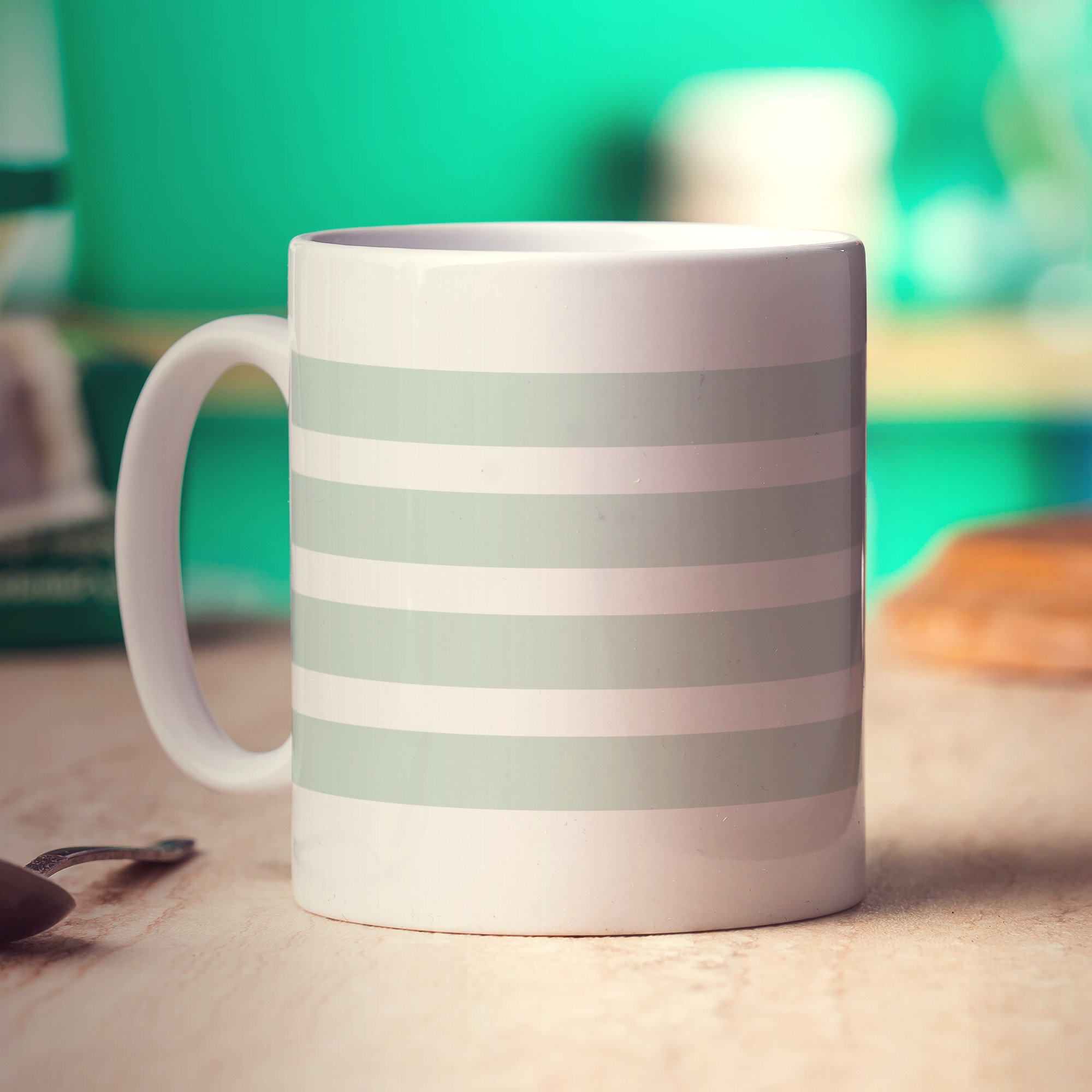 Promotional Mug with Details in Stripes