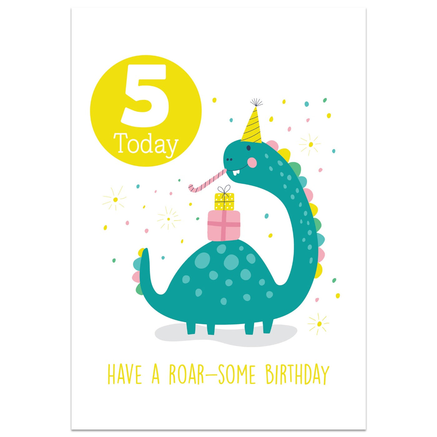 Roarsome 5th Birthday Dinosaur Card
