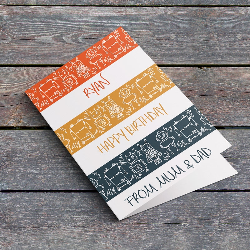 Robot Card Lying Down