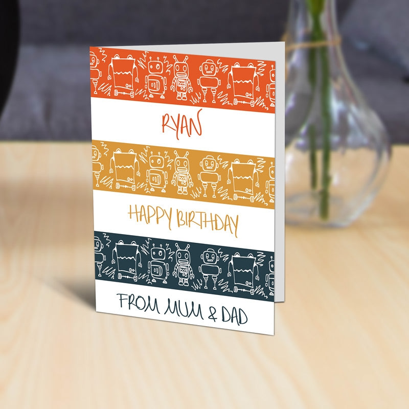 Robot Card Standing Up