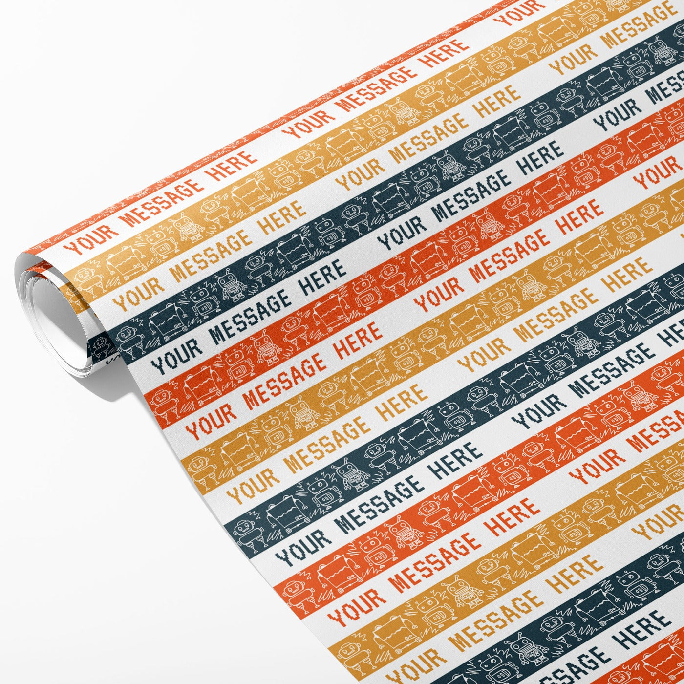 Robot Message Wrapping Paper