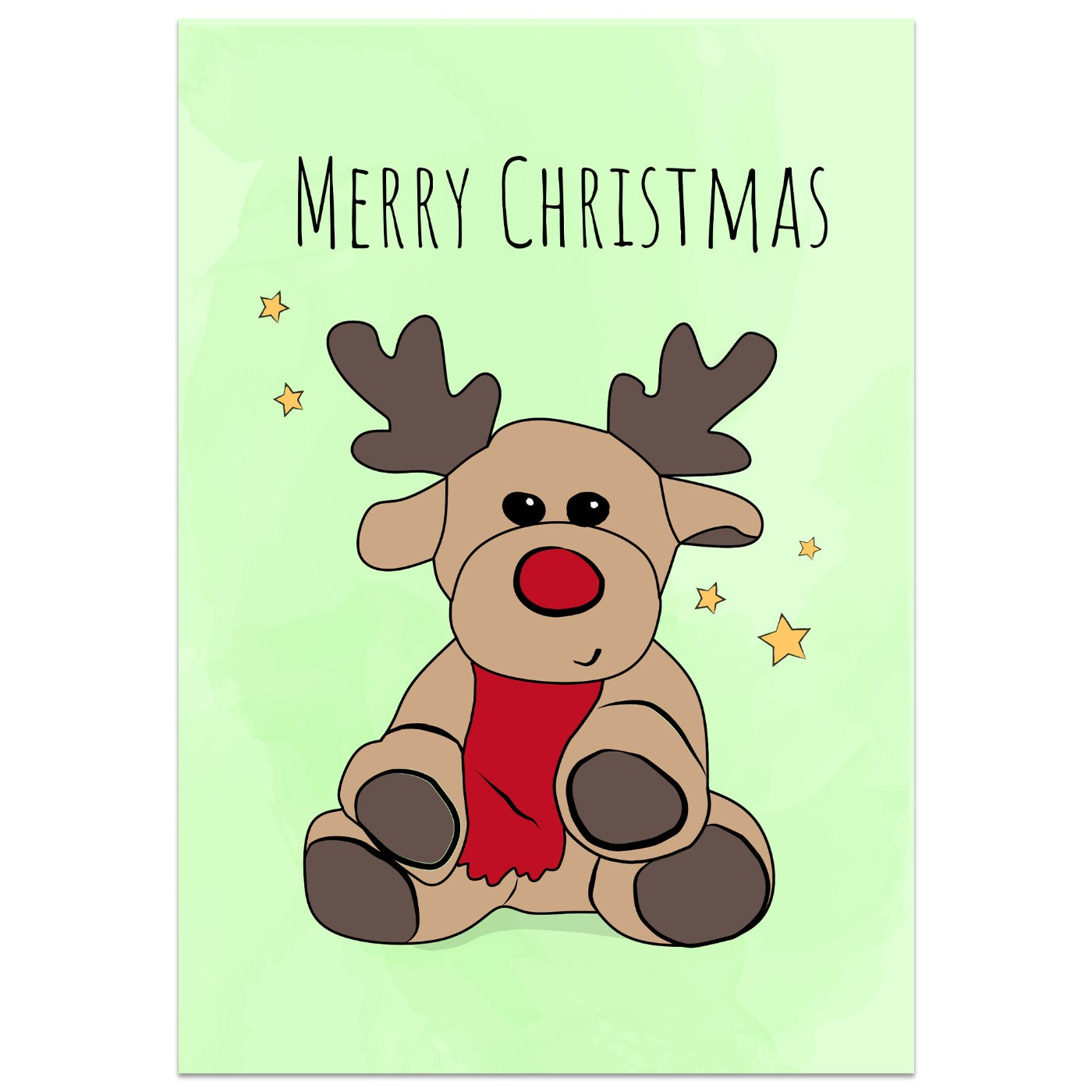 Rudolph Christmas Card