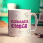 Sagittarius Energy Star Sign Mug - Standard 330ml (11oz) / White