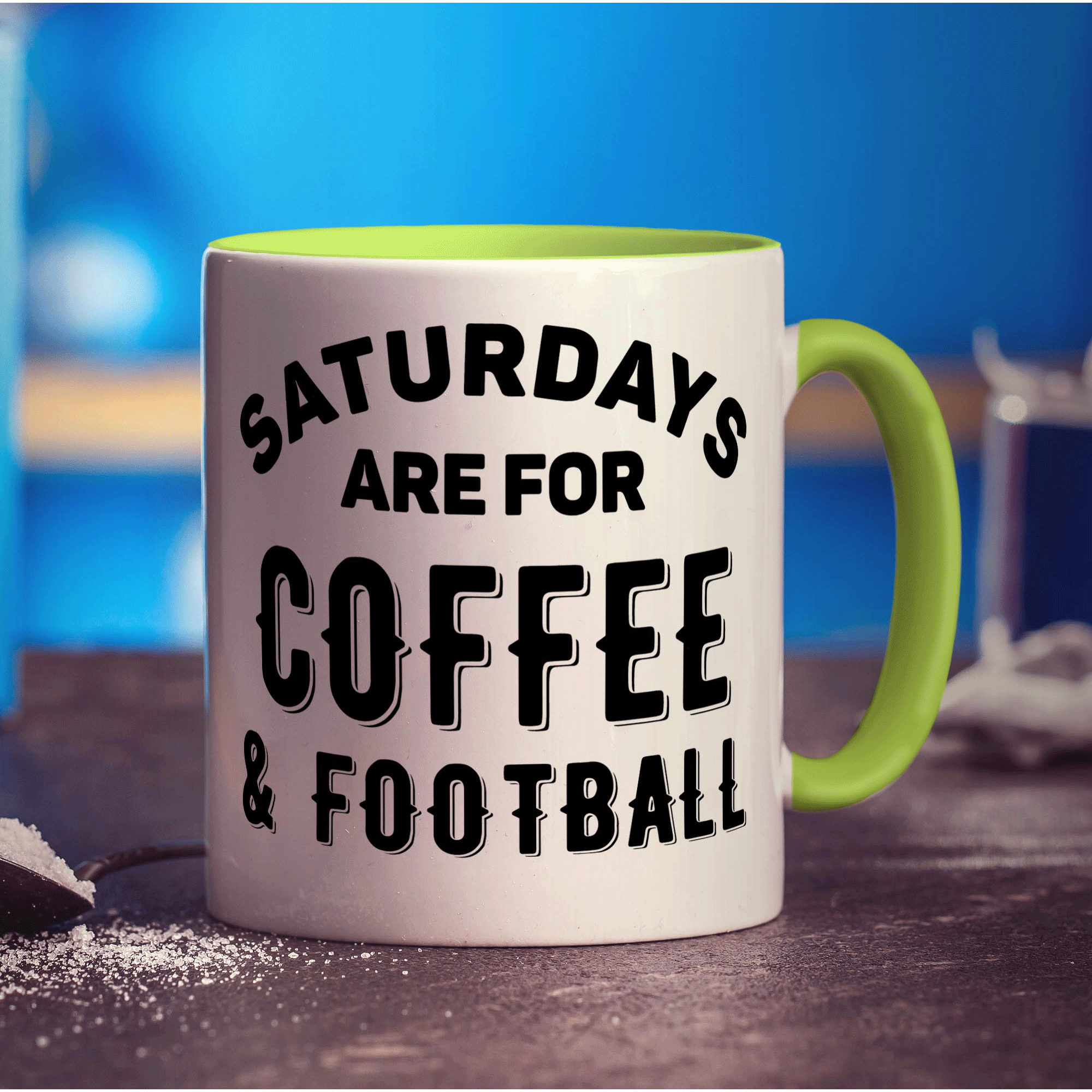 Saturdays Are For Coffee & Football Mug - Standard 330ml (11oz) / Green