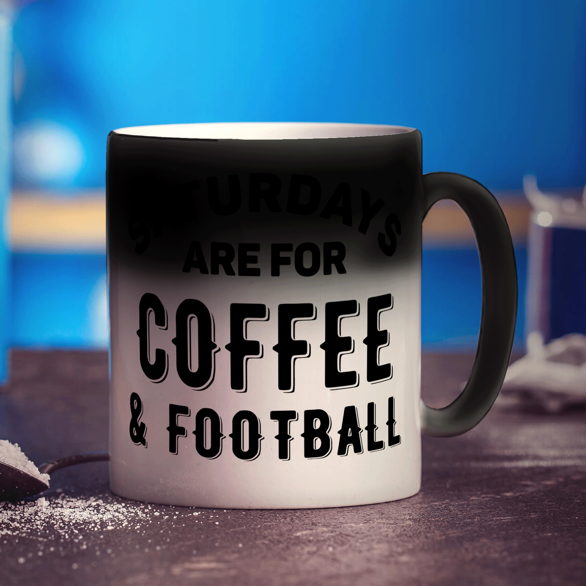 Saturdays Are For Coffee & Football Mug - Standard 330ml (11oz) / Magic Mug
