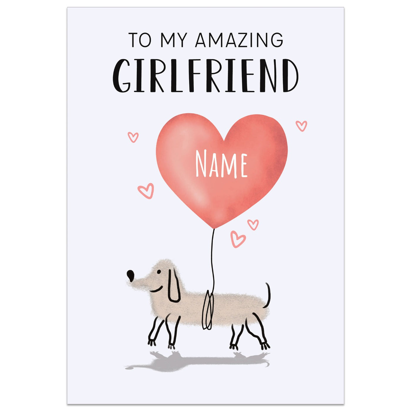 Sausage Dog Girlfriend Anniversary Card
