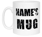 Scratched Text Name Mug