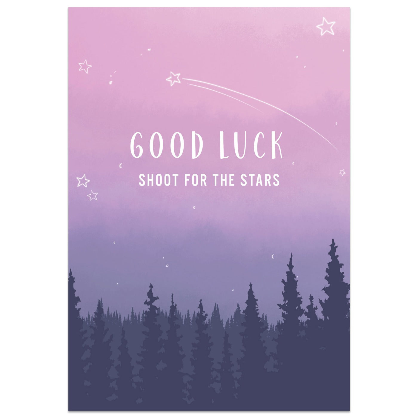 Shoot for the Stars Good Luck Card