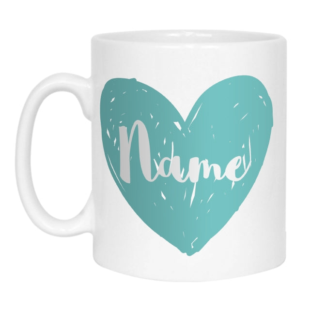 Flower Girl Heart Name Mug