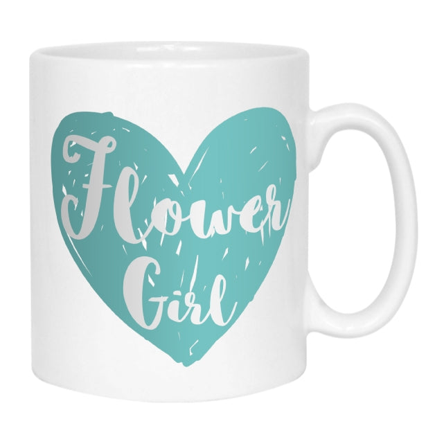 Flower Girl Heart Name Mug