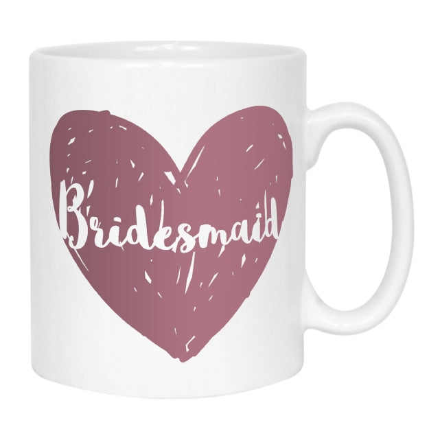 Bridesmaid Heart Name Mug