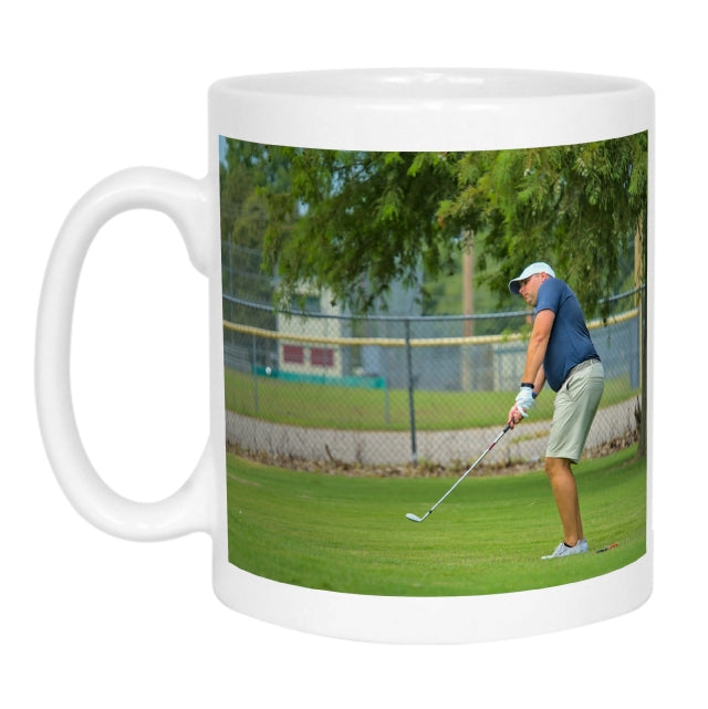 Tee Time Golf Photo Mug
