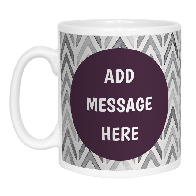 Purple Watercolour Chevron Photo Mug