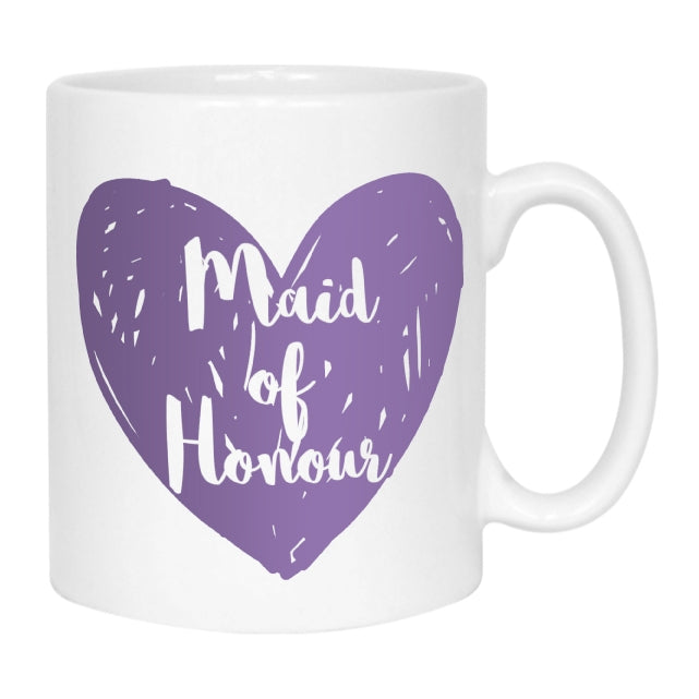 Maid of Honour Heart Name Mug