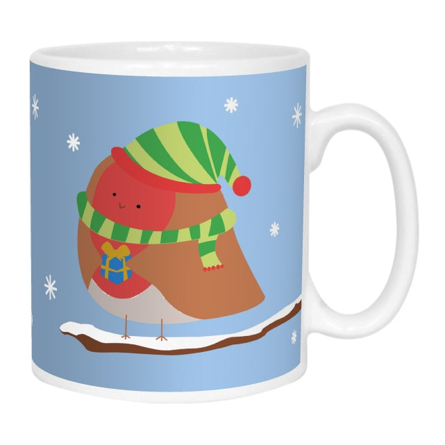 Christmas Robin Message Mug