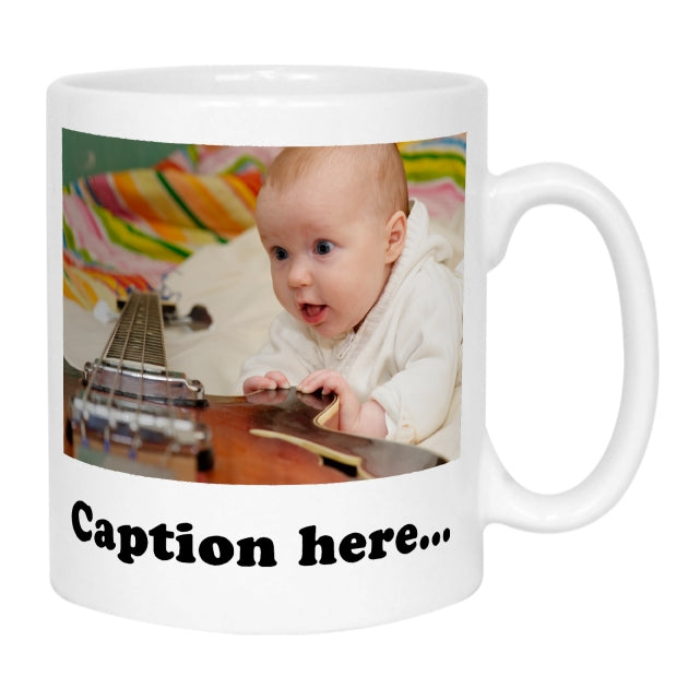 Photo Mug with Caption and Message