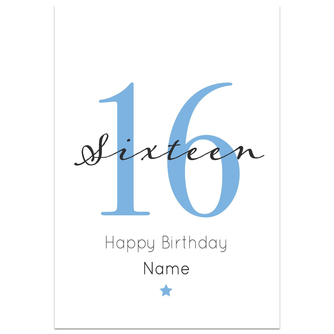 16th Milestone Birthday Card