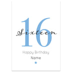 16th Milestone Birthday Card