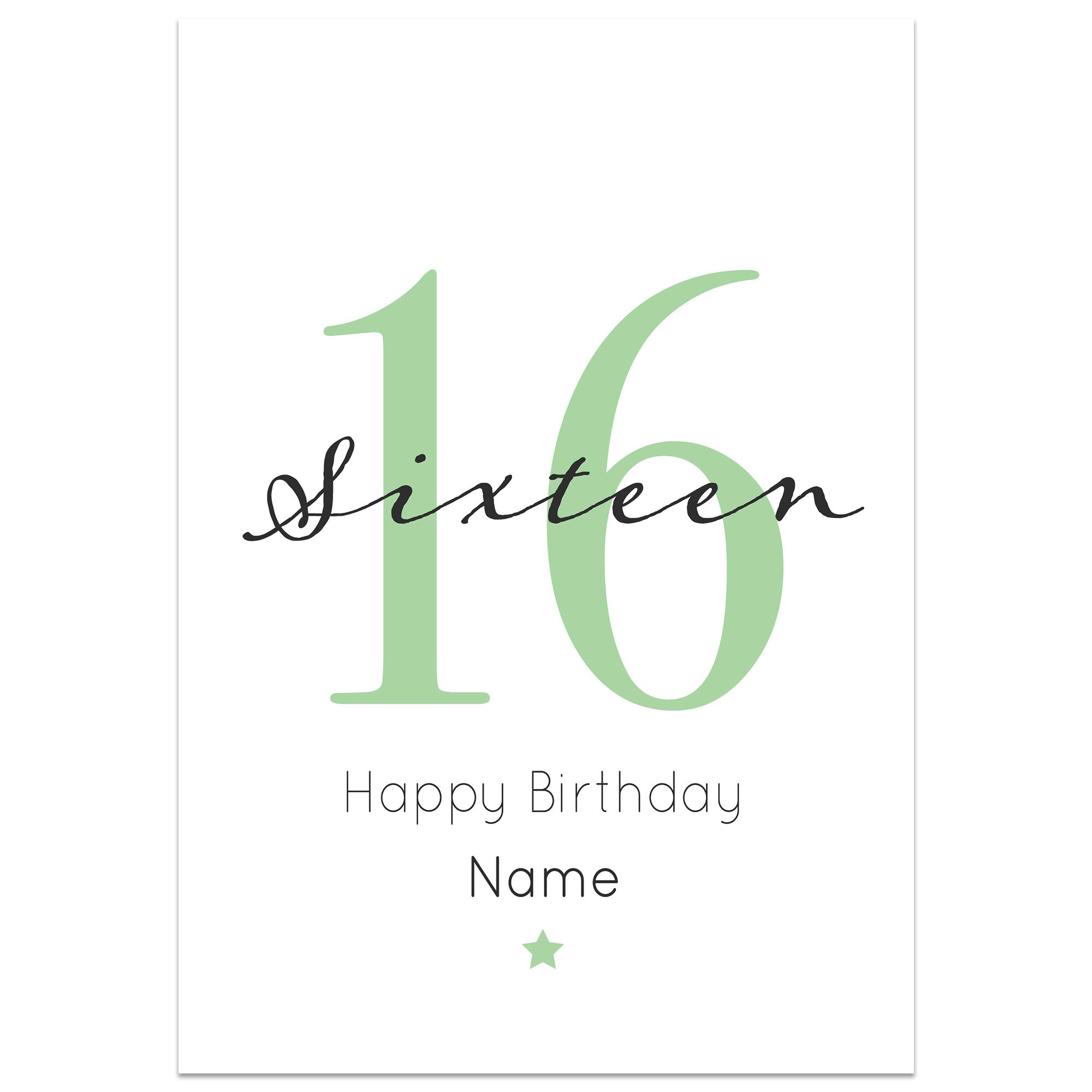 16th Milestone Birthday Card