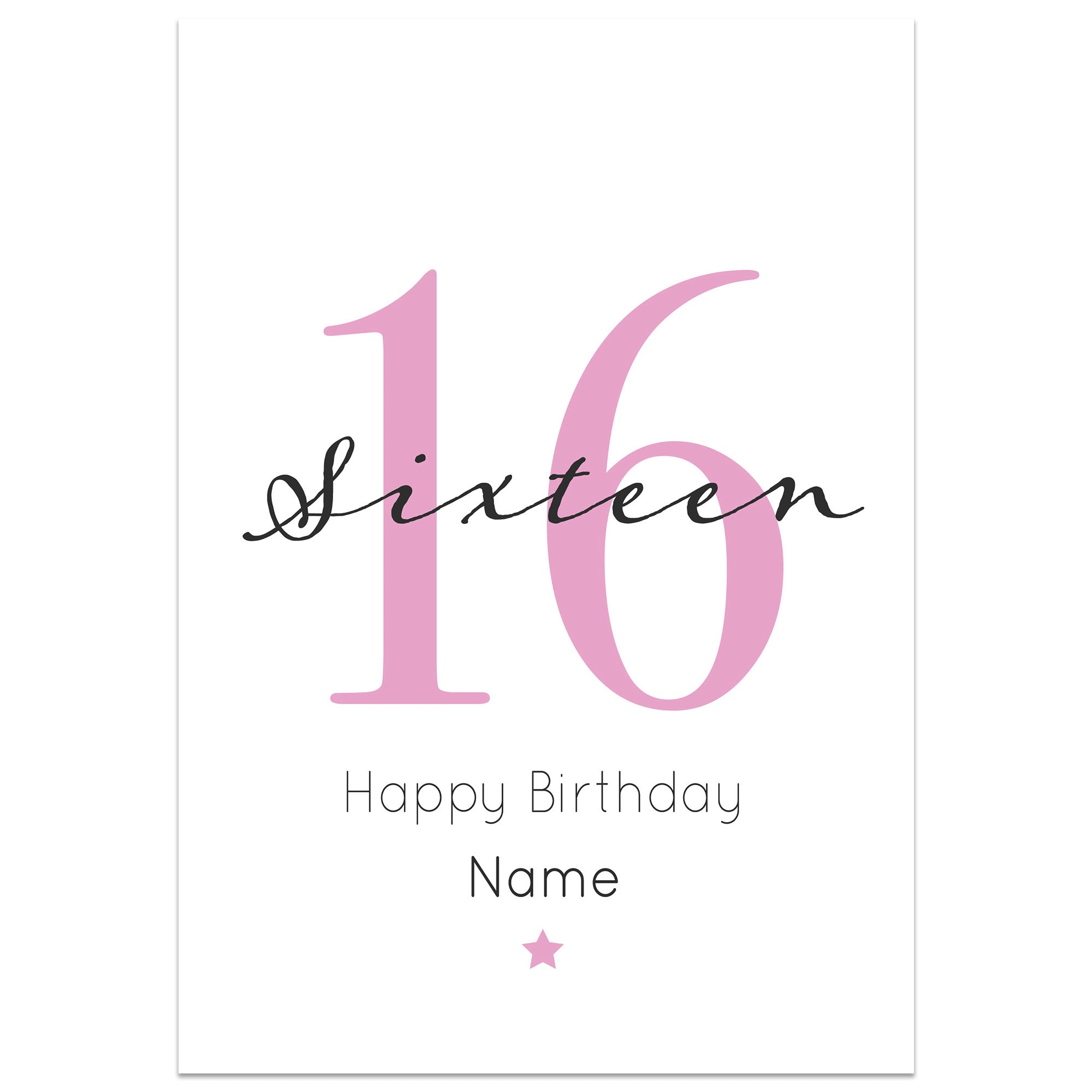 16th Milestone Birthday Card